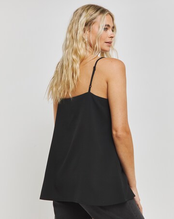 Black Woven Strappy Cami