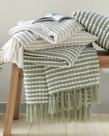 Catherine Lansfield Stab Stitch Throw