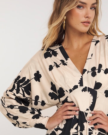 Joanna Hope Empire Deep Cuff Midi Dress