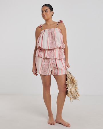 Beach to Beach Stripe Beach Top and Shorts Co-ord