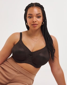 Goddess Yvette Moulded Full Cup Wired Bra Chocolate