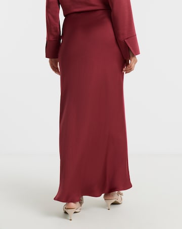 Flounce London Satin Maxi Skirt