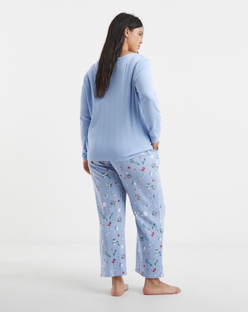 Pretty Secrets Henley Top Pointelle Pyjama Set