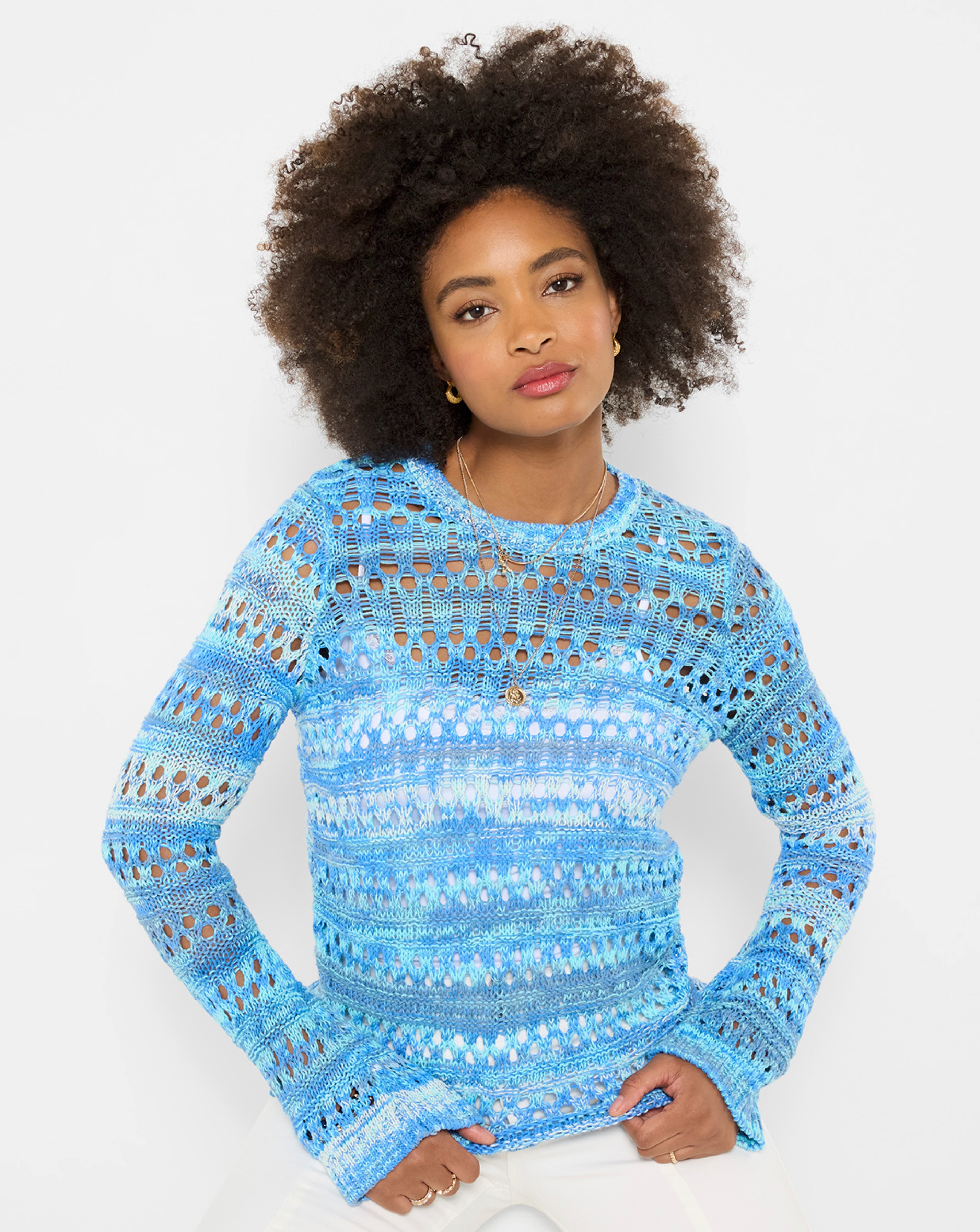 Joe Browns Summer Blues Boho Open Knit Jumper | Simply Be