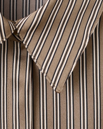 Mango Satin Striped Shirt