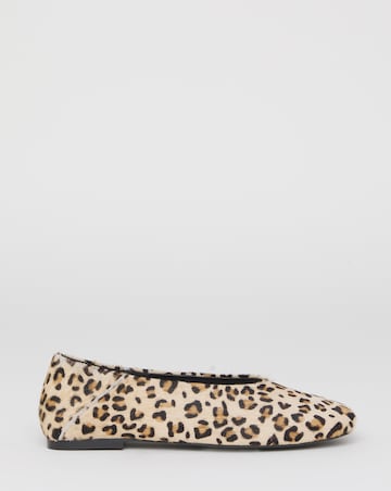 Primrose High Cut Leather Ballerina - Wide Fit (E)