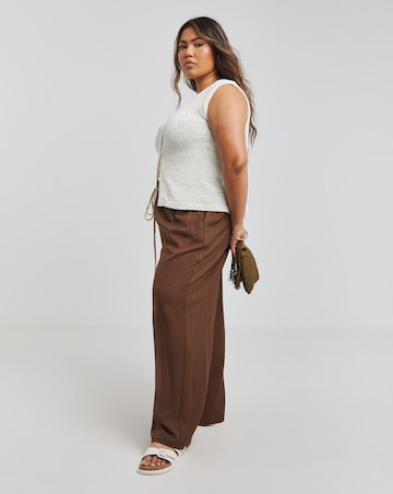 Chocolate Relaxed Wide Leg Trousers