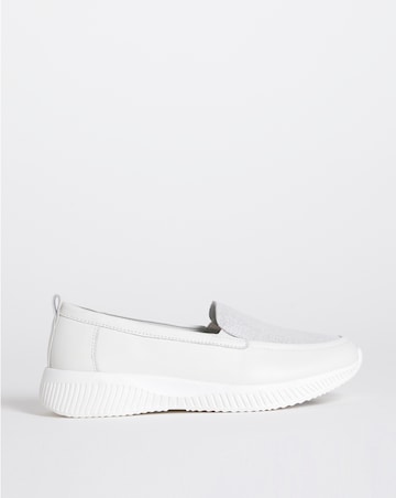 Heavenly Soles Fia Sporty Leather Loafer - Wide Fit (E)