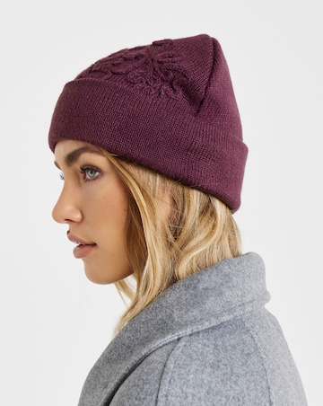 Floral Embroidered Beanie