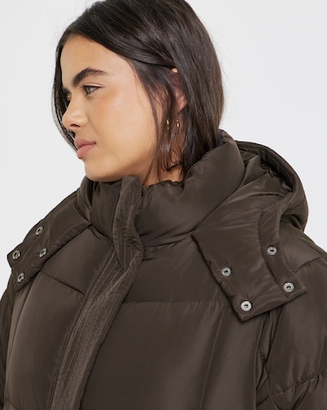 Chocolate Maxi Padded Duvet Coat