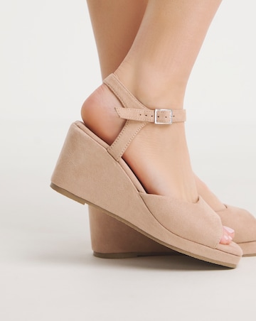 Lexi Barely There Wedge Sandals - Wide Fit (E)