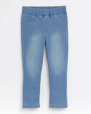 Simply Be Light Wash Pull On Capri Jegging