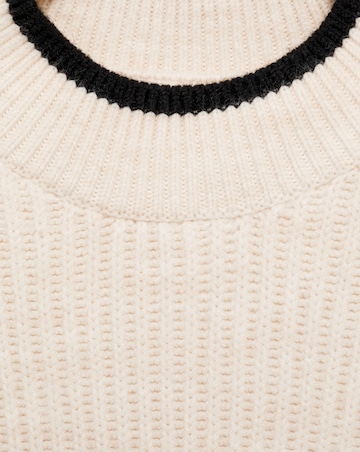 Mango Perkins Neck Plaza Sweater