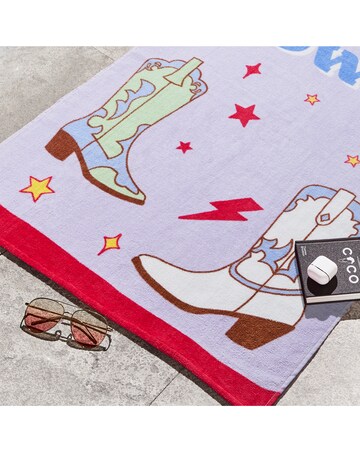 Catherine Lansfield Howdy Cowgirl Beach Towel