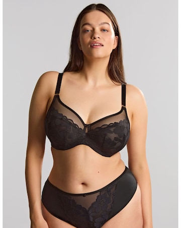 Sculptresse Flora Full Cup Black Wired Bra