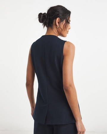 Simply Be Indigo Denim Look Longline Waistcoat