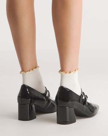 Kody Mary Jane Block Heeled Shoes Wide E Fit