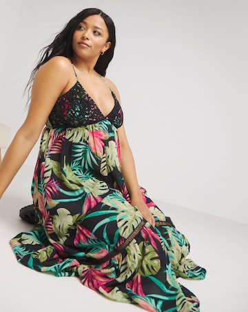 Floral Print Maxi Beach Dress