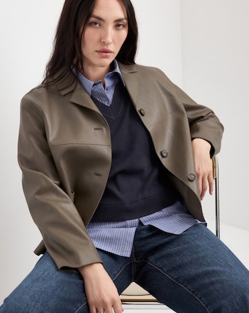 Mango Faux Leather Jacket