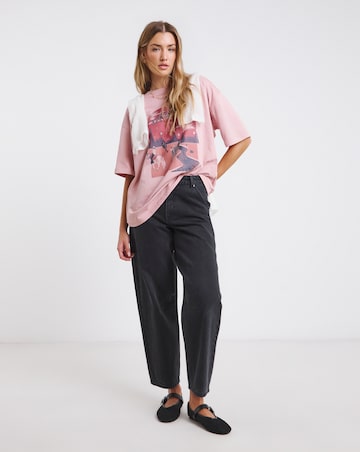 Dusty Pink Oversized Arizona Studs Graphic T-Shirt