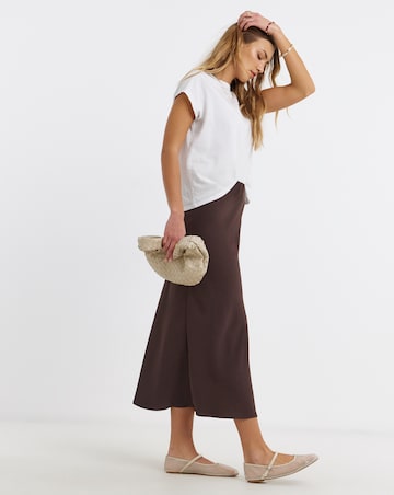 Pieces Franan High Waisted Ankle Woven Skirt