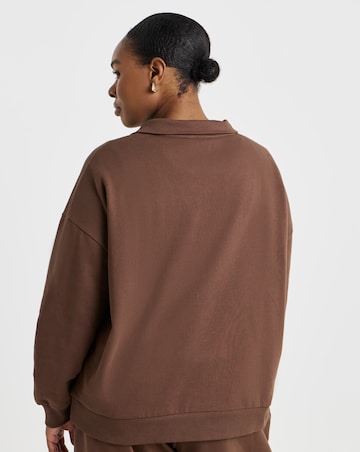 Chocolate Zip Neck Sweatshirt