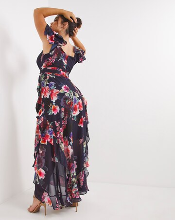 Joanna Hope Printed Layered Maxi Dress