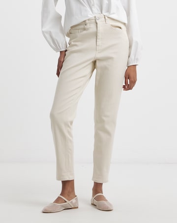 Simply Be Off White Loose Mom Jeans