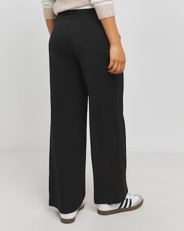 Black Tailored Wide Leg Dad Trousers