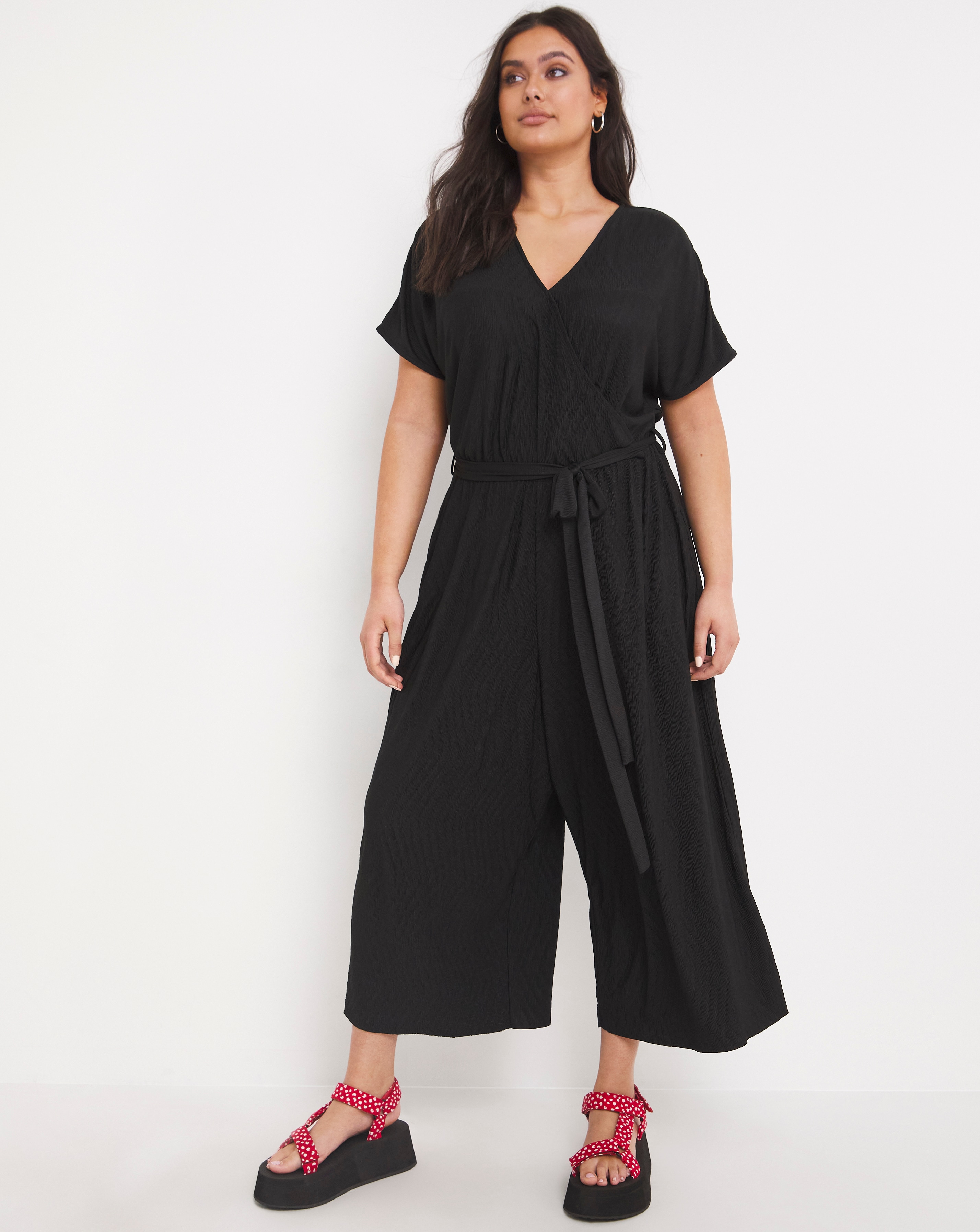 Short sleeve culotte jumpsuit 2025