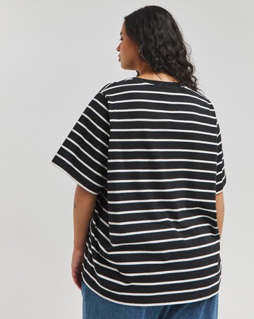 Black & Ivory Contrast Stripe T-Shirt