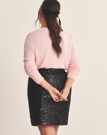 Simply Be Black Stretch Sequin Mini Skirt