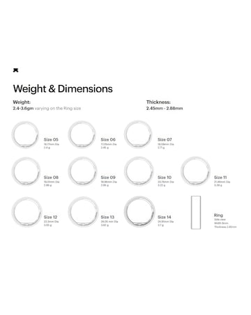 Ultrahuman Ring AIR Bluetooth Smart Ring - Air Gold - Size 6