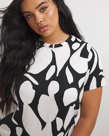 Mono Printed Crew Neck Tee
