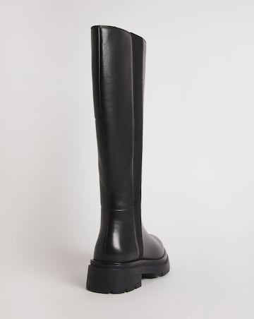 Calista Knee High Chelsea Boots Extra Wide EEE Fit Super Curvy Calf