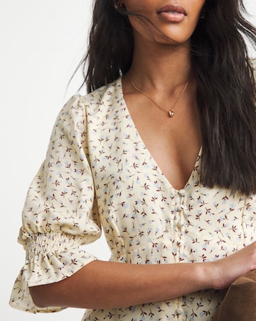 Simply Be Shirred Sleeve Tea Blouse