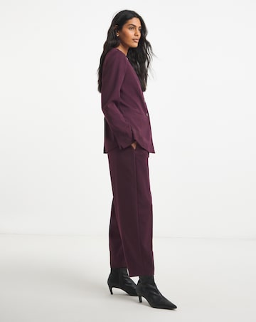 Simply Be Aubergine Collarless Waisted Blazer