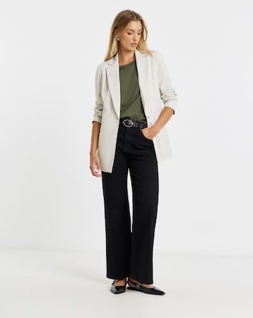 Neutral Single Breasted Blazer