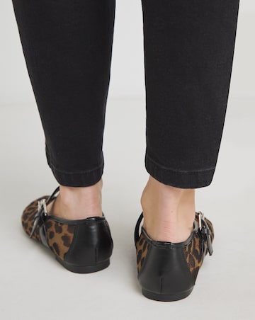 Mykonos Net Mesh Mary Jane Ballerinas - Extra Wide Fit (EEE)