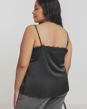 Lace Trim Satin Cami