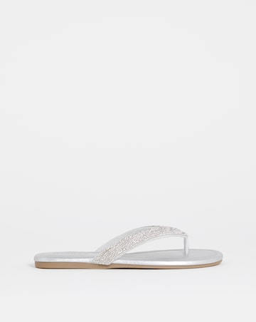 Cammy Flat Toe Post Sandals - Wide Fit (E)