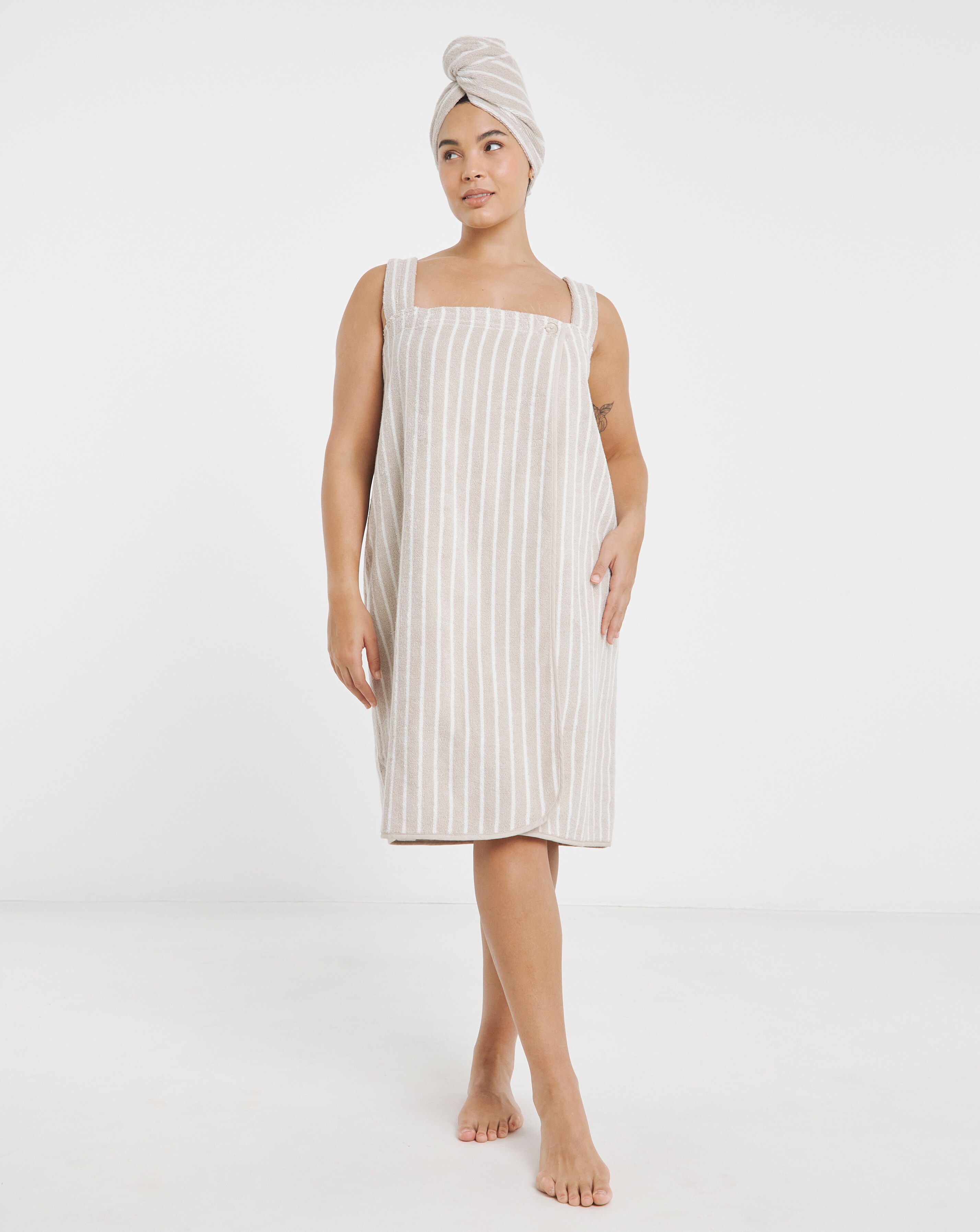 Pretty Secrets Towelling Shower Wrap And Turban