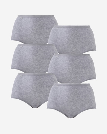 Sloggi 6Pack Basic Maxi Cotton Knickers Grey Mix