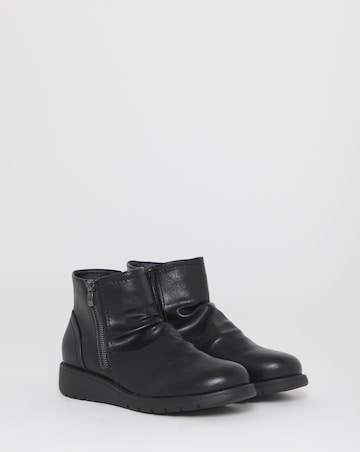 Anastasia Low Block Heel Ankle Boots - Extra Wide Fit (EEE)