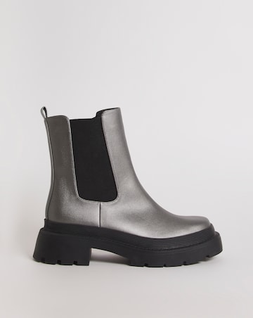 Cady Metallic Chunky Chelsea Ankle Boots - Extra Wide Fit (EEE)