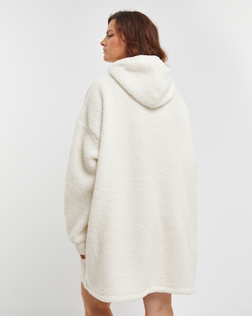 Supersoft Borg Oversized Hooded Lounge Dress