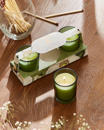 White Poppy & Sage Set of 3 Votive Candles