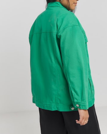 Green Boyfriend Denim Jacket