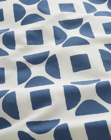 Gray & Osbourn Arran Tile Print Duvet Set Blue