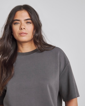 Slate Grey Luxe Modal Short Sleeve Sweatshirt